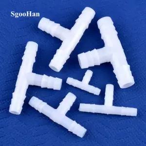 흰색 PE 커넥터 수족관 탱크 어댑터 공기 펌프 호스 수도관 관개 파고다 정원 5mm 5 Pieces