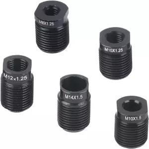 샌드프렌 5PCS 자동차 기어 변속 노브 어댑터 알루미늄 합금 시프터 너트 삽입 키트 M8 M10 M12x1.25