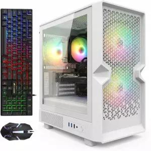 STGAubron 게이밍 PC 데스크톱 컴퓨터 인텔 코어 i7 최대 3.9GHz 라데온 RX 580 8G 32GB RAM SSD WiFi 6 BT