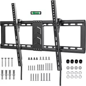 대부분의 37-82인치 TV 월 마운트 평면/곡선 로우 프로파일 틸트 브래킷 최대 VESA 600x400mm 132파운드