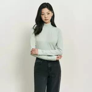 빈폴 레이디스 B my 레이어드 디테일 터틀넥 티셔츠 라이트 그린 BF5X41N11L 5X4