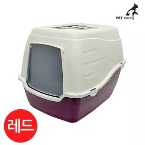 후드화장실 CAT 레드 엠펫 L20 고양이 화장실 하우스