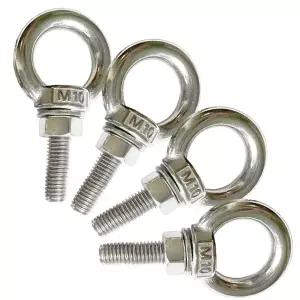 CHHGNN 어깨 볼트 4 PCS M0 헤비 듀티 팅 링 2인치 나사식 너트 및 플랫 와셔 실 길이 30mm