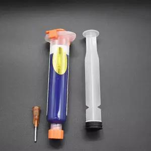 0ML 블루 UV 솔더 마스크 + 바늘 푸시 PCB BGA 페인트 부식성 아킹 방지 납땜 페이스트 용접 오일