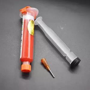 0ML 레드 UV 솔더 마스크 + 바늘 푸시 PCB BGA 페인트 부식성 아킹 방지 납땜 페이스트 용접 오일