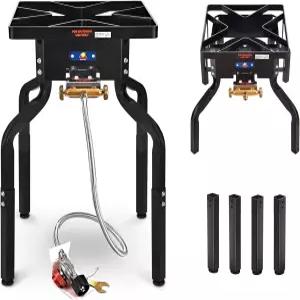 ARC 00000BTU 프로판 야외 버너 캠프 레인지 탈착식 다리 웍 프라이팬 및 냄비에 이상적임