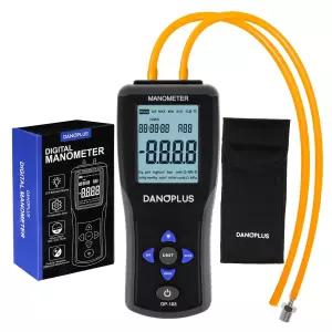 마노미터 디지털 압력 측정기 프로페셔널 2 선택 가능 유닛 차동 게 HVAC 공기압 대형 LCD 디스플레이