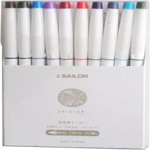 세일러 시키오리 마커 20가지 색상 세트(255400000) 화이트