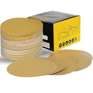00 PCS 5인치 골드 PSA 샌딩 디스크 세트 80 20 220 400 그릿 각각 20개 DA 샌더 샌드 자동차 페인트 목공