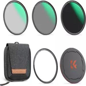 KF 컨셉 49mm 마그네틱 CPL+ND8+ND64 베이직 링 캡 카메라 필터 키트 5팩 28겹 코팅된 광학 유리 중성 밀도