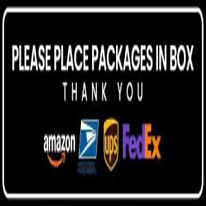 소포를 상자에 넣어 주세요 감사 택배 기사 Amazon FedEx UPS 우체국 USPS를 위한 대형 8x6 알루미늄