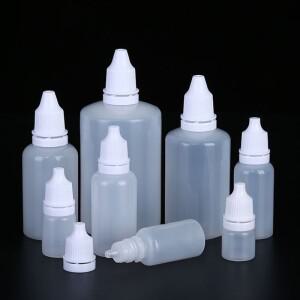 50pcs 점안액 병 뚜껑이있는 빈 점안액 약병 플라스틱 Dropper 병 짜기 3ml 5ml 10ml 15ml 20ml 30ml 50ml