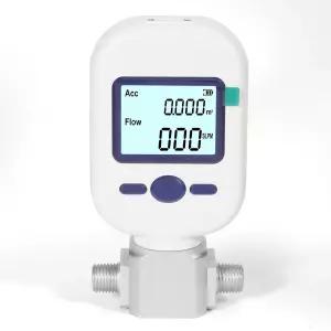 압축 공기 질소 산소용 /4 NPT 휴대용 디지털 열 질량 유량계 020L/n 고정밀 유량계(LCD 및 RS485 Modbus )