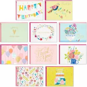 의 날 생일 생각하기 감사 빈 노트를 위한 홀 모듬 인사말 카드 좋은 분위기(봉투 30개)