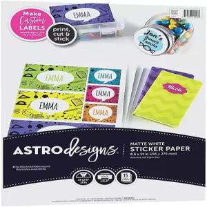 아스트로브라이트 아스트로디자인 스티커 용지 85x 24파운드/89gsm 흰색 5매 (929602)