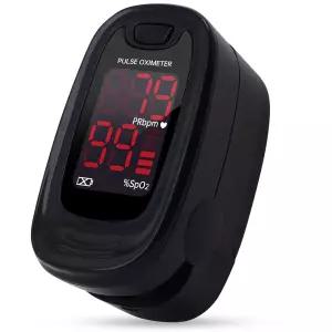 CONTEC CMS50M 산소 측정기 손가락 끝 혈중 포화도 모니터 SpO2 및 PR 막대 그래프 목/손목 코드 LED