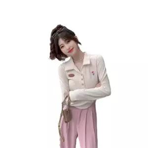 엘럽 여친 폴라넥 숏탑 스위트 봄가을 폴라티 티셔츠 긴팔 프렌치 원템3