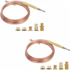 2PCS 열전대 키트 M6x075 인덕션 쿠커 레인지 벽난로 온수기 등 난방 장치용 어댑터 5개 범용 교체 길이