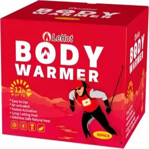 리핫 바디 워머 최대 2시간 동안 안전하고 자연스러운 열을 제공하는 일회용 접착 패치 30팩 스키 하이킹