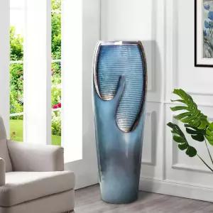 watnature 387 u20DTall 야외 분수 및 폭포 실내 물 항아리 LED 조명이 있는 현대식 바닥 스탠딩 정원