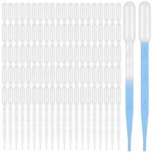 과학 실험용 플라스틱 이송 피펫 000개 일회용 눈금 오일 메이크업 도구 3ml