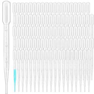 300PCS 3ML 플라스틱 이송 피펫 오일 혼합물용 일회용 눈금 퍼 과학 실험 메이크업 도구