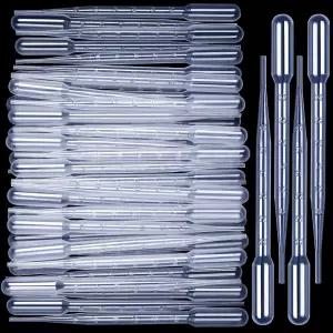티니터 50PCS 3ML 플라스틱 이송 피펫 퍼 일회용 오일 메이크업 도구 과학 및 실험실