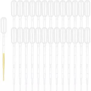 모 20PCS ML 일회용 플라스틱 이송 피펫 오일용 클리어 그래디드 퍼 가정용 과학 수업 실험실 실험 DIY