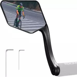 로크브로스 자전거 미러 핸들바 마운트 엔드 360 조절 가능 HD 자동차 등급 유리 전기 MTB 및 스크래치
