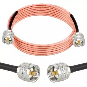MOOKEERF RG36 CB 동축 케이블 HAM 라디오 안테나 분석기 더미 로드 SWR 미터용 0FT UHF PL259 남성 대