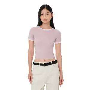 ANDAR 소프텐션 넥포인트 숏슬리브 크롭티