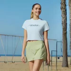 ANDAR 코튼라이트 시그니처 로고 크롭티
