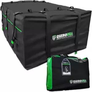 산업용 지퍼가 달린 Rhino USA 차량 보관용 루프탑 캐리어(17.7 입방피트) 헤비 듀티 방수 백 - 랙 캐리어 유무에 관계없이 모든 차량에 사용 잠금 포함
