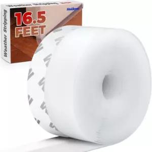 홀릭메 도어 드래프트 스토퍼 웨더 스트리핑 1인치 너비 16.5피트 길이 1 W-16.5Feet Transparent