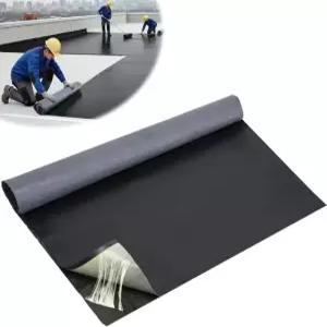 SFNSM 50 밀 EPDM 고무 지붕 재료 39인치 x 16피트 지붕용 자가 접착 방수 멤브레인 평평한/금속 언더레이팅 파운데이션 RV 테라스 건축 자재 16.4FT