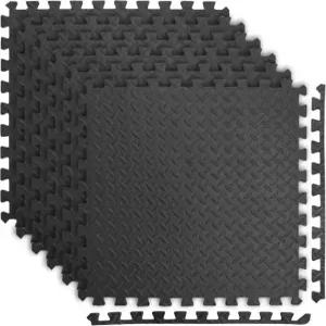 아트3d 에바 퍼즐 운동 매트 24 x24 x 1/2 두꺼운 폼 연동 타일 체육관 바닥재 운동기구 장비 6팩 Black | 6 Tiles 24 Sq 24 Sq.ft 6