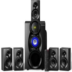밥토트 무선 서라운드 사운드 시스템 홈 시어터 1000W 스피커 8인치 서브우퍼 5.1/2.1 채널 딥 베이스 ARC