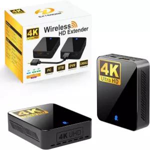 무선 HDMI 송신기 및 수신기 4K BIN-910 400FT/120M 장거리 9개의 조정 가능한 채널 1TX에서 3RX까지 ？