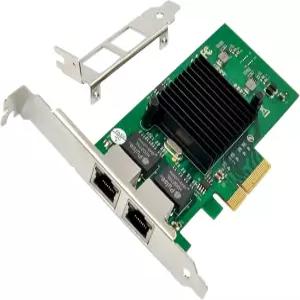 듀얼 포트 PCIe X4 기가비트 네트워크 카드 1000M PCI 익스프레스 이더넷 어댑터 인텔 82576 LAN NIC 포함