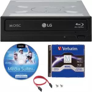 Produciator LG WH16NS46 16X 블루레이 BDXL M-DISC DVD CD 내부 라이터 드라이브 번들 무료 100GB 버바팀