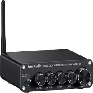 Fosi 오디오 BT30D Bluetooth 5.0 스테레오 수신기 증폭기 2.1채널 미니 하이파이 클래스 D 통합 앰프