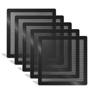 140mm PC 팬 먼지 필터 마그네틱 프레임 컴퓨터 그릴 블랙 메쉬 쿨러 화면 방진 케이스 커버 5팩