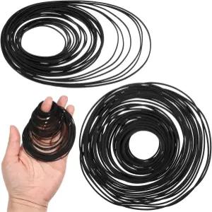 80Pcs 레코더 고무 벨트 카세트 플레이어 교체 키트 수리 유지보수 믹스 평평한 테이프 기계 40-135mm DVD