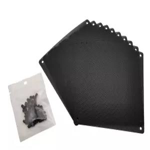 120mm PC 컴퓨터 케이스 팬 먼지 필터 스크린 방진 커버 나사 초미세 PVC 메쉬 블랙 색상 - 10팩