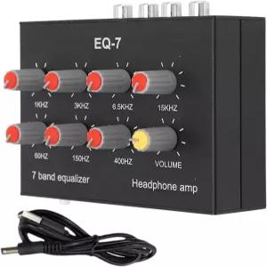 EQ 7 밴드 사운드 이퀄라이저 홈 오디오 2채널 자동차 3.5mm 인터페이스 디지털 헤드폰 스테레오 12dB