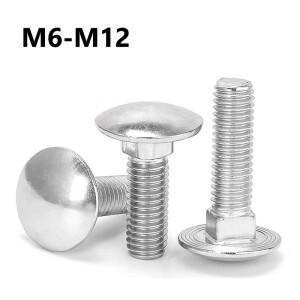 316 스테인리스 스틸 캐리지 볼트 M6 M8 M10 M12 트러스 둥근 머리 사각 넥 나사