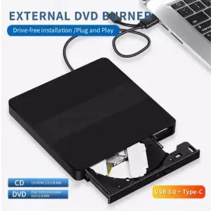 미니CD플레이어 2IN1 TYPE USB 노트북 휴대용 PC 외부 버너 CD 라이터 슬림 블랙