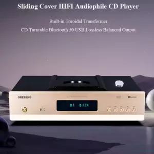 미니CD플레이어 HIFI CD 플레이어 블루투스 디코딩 커버 슬라이딩 DAC DA11VZ AC 220V230V블랙