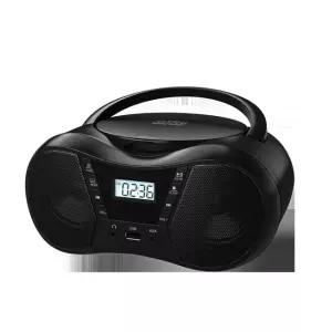 미니CD플레이어 휴대용 스테레오 CD 라디오 스피커 FM 블루투스 포트 사운드 USB 블랙 EU Plug