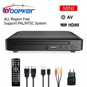미니CD플레이어 WOOPKER 미니 DVD CD 여행 1080P 플레이어 M218 RCA